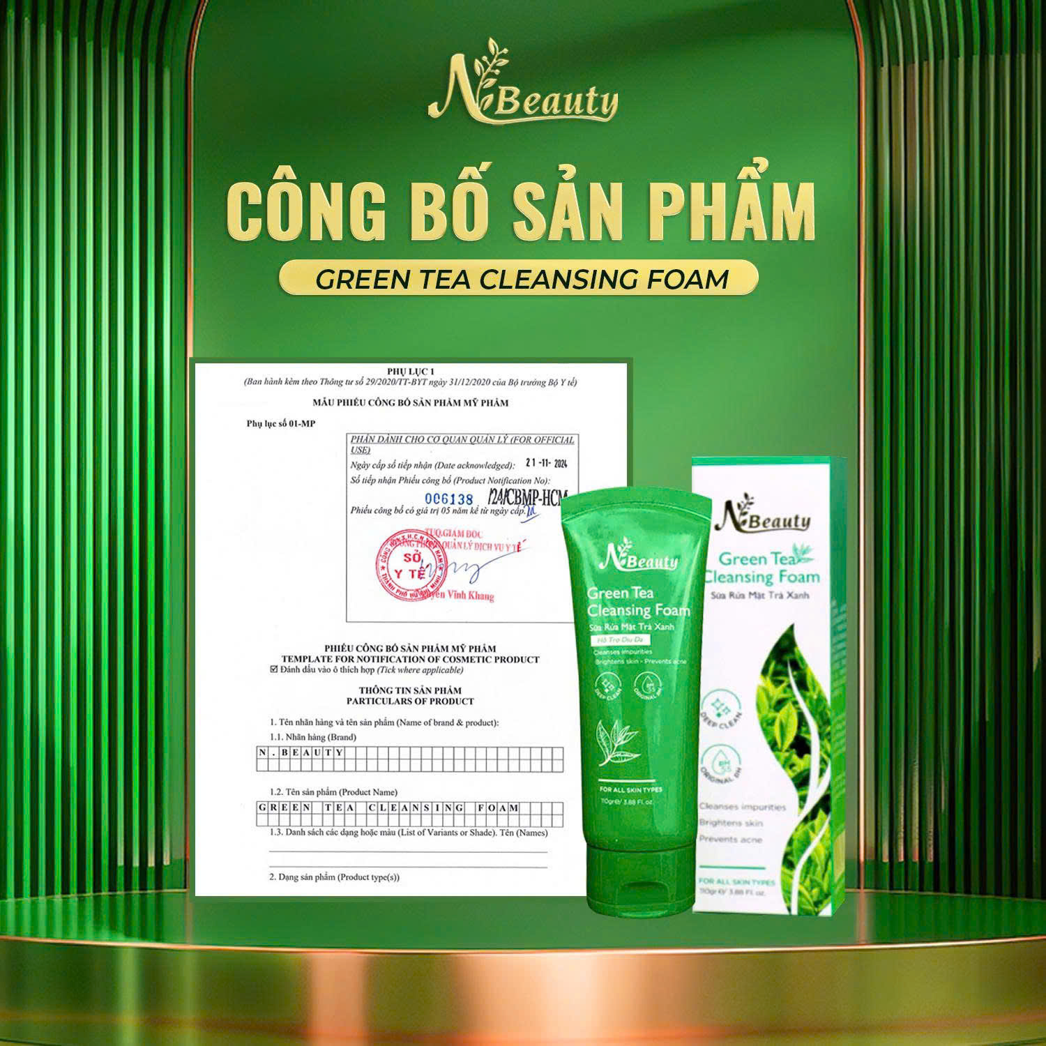 Sữa rửa mặt trà xanh